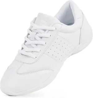 CADIDL Cheer Shoes for Women White Cheerleading Athletic Dance Shoes Girls Flats Tennis Walking Sneakers