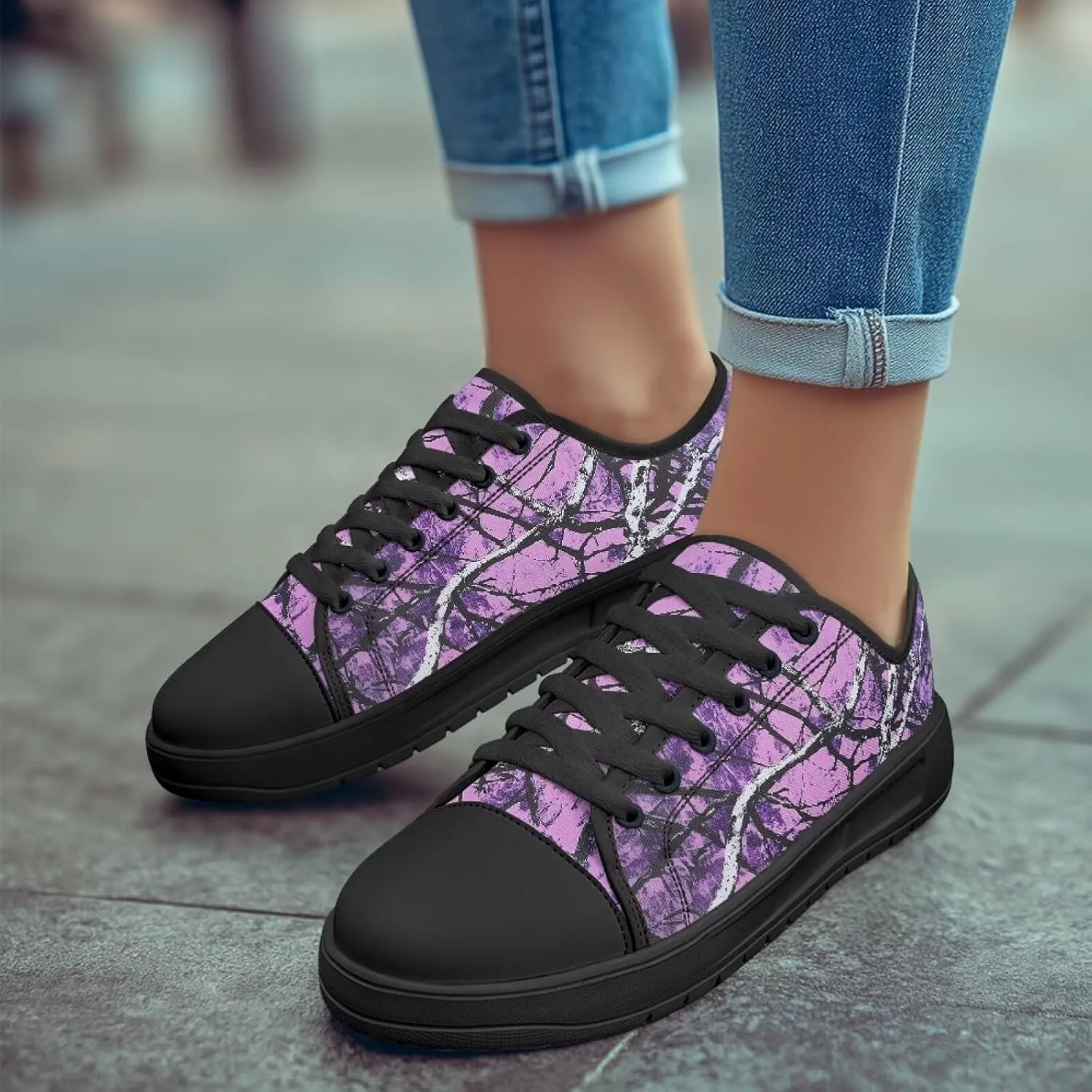 Canvar Shoes for Women Men Lace up Low Top Platform Sneakers for Walking Hiking Running