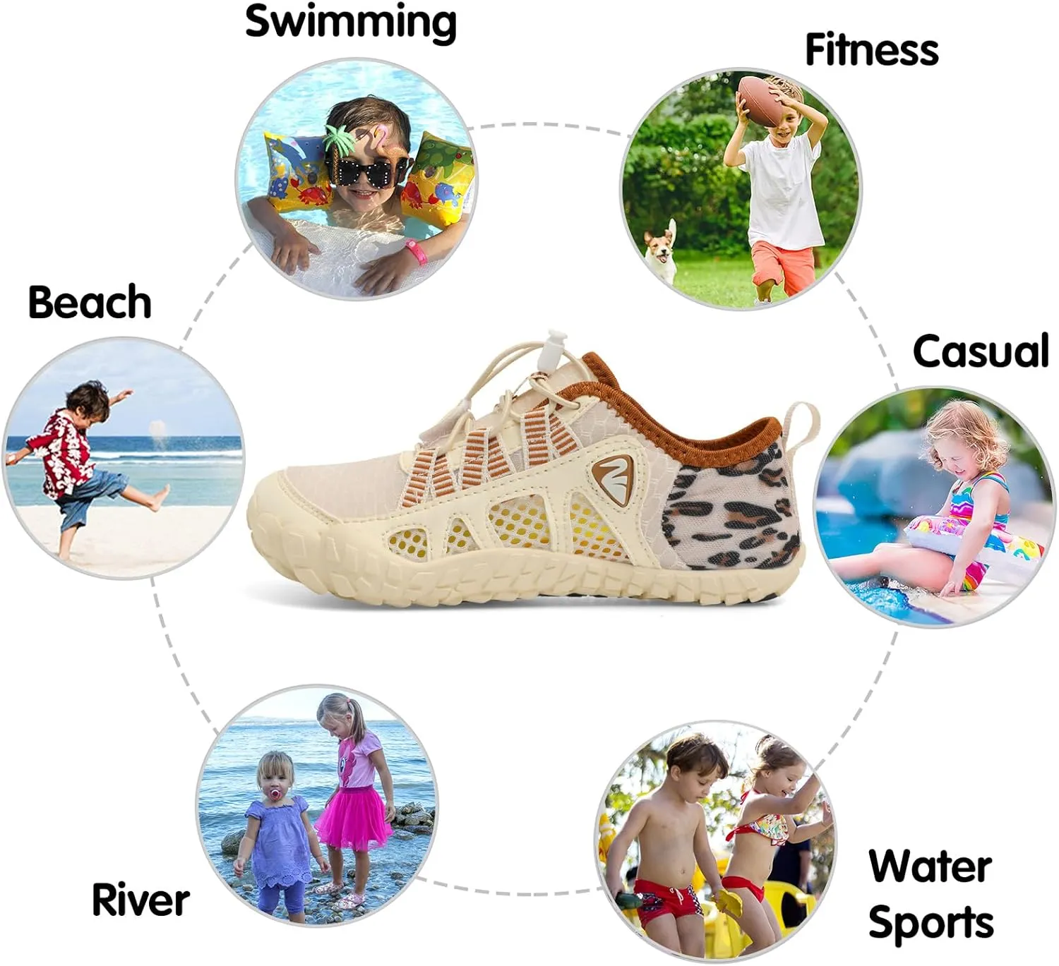 Centipede Demon Kids Water Shoes Girls Boys Quick Dry Aqua Shoes Barefoot Water Sneakers for Beach Swim Pool Boats Outdoor Water Sports Little/Big Kid