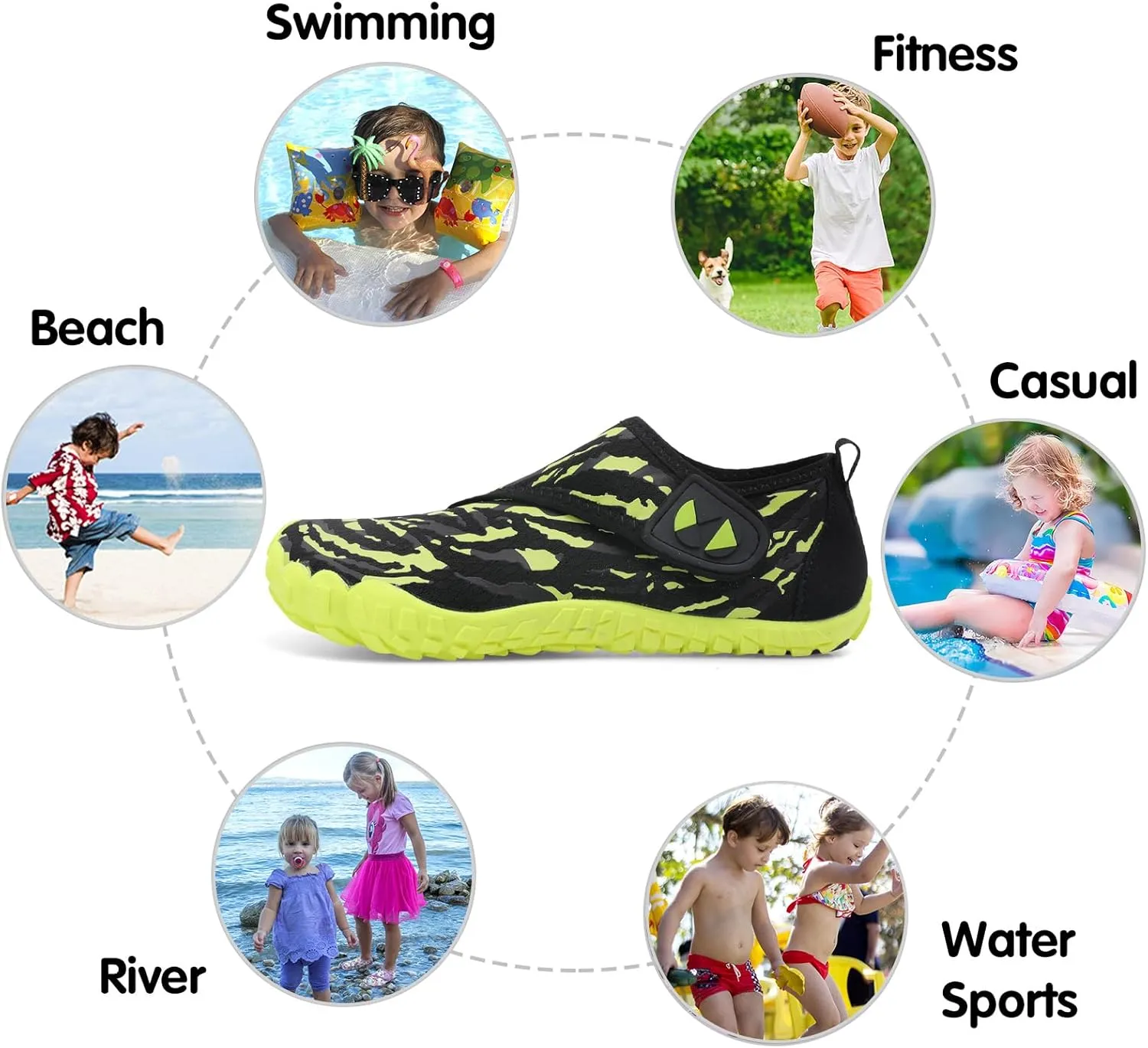 Centipede Demon Kids Water Shoes Girls Boys Quick Dry Aqua Shoes Barefoot Water Sneakers for Beach Swim Pool Boats Outdoor Water Sports Little/Big Kid