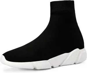 CERYTHRINA Womens Mens Walking Shoes High Top Athletic Running Knit Mesh Socks Shoes Road Gym Fashion Sneakers