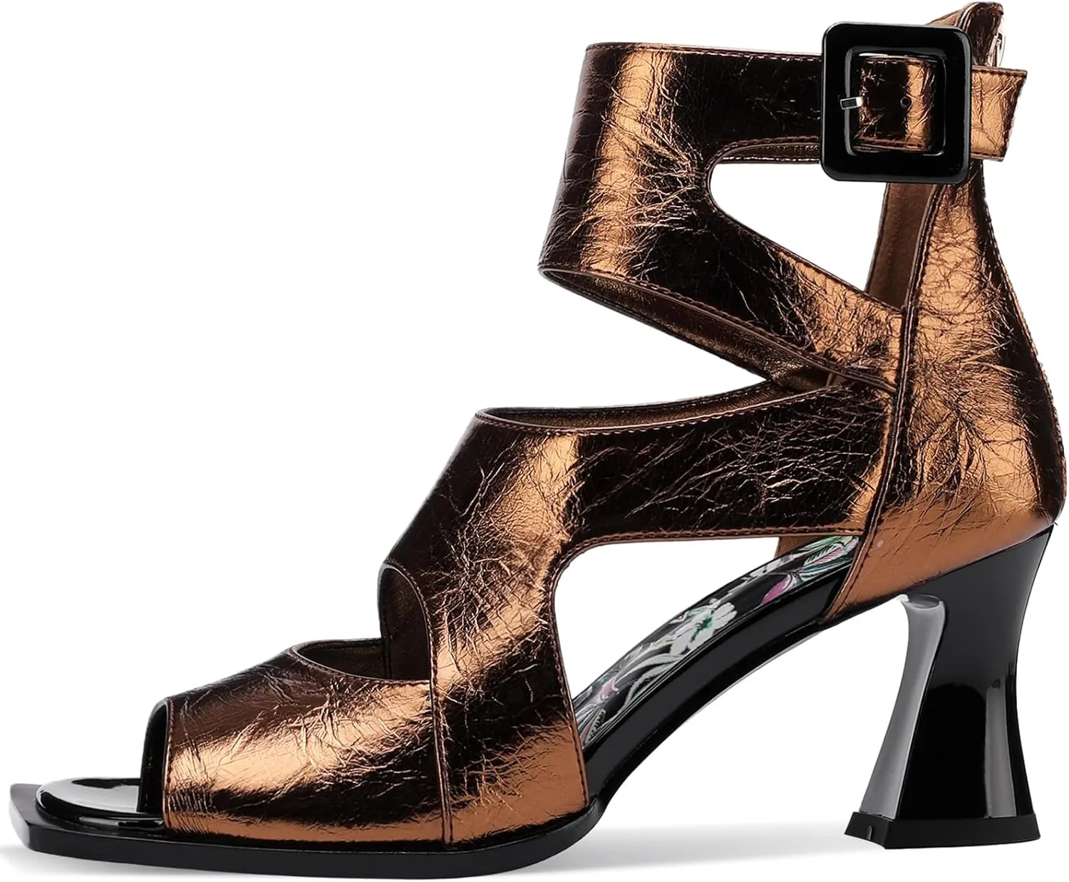 Chunky Gladiator Sandals for Women Summer Peep Toe Stylish Sexy Shoes Dressy Comfortable Strappy High Heels Elegantes Sparkly Buckle Wedge Ladies Formal 3 Inch Pumps
