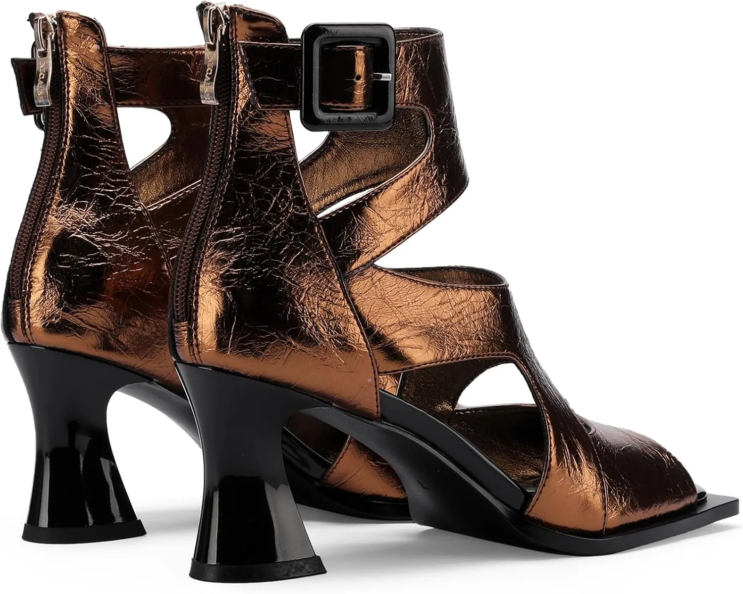 Chunky Gladiator Sandals for Women Summer Peep Toe Stylish Sexy Shoes Dressy Comfortable Strappy High Heels Elegantes Sparkly Buckle Wedge Ladies Formal 3 Inch Pumps