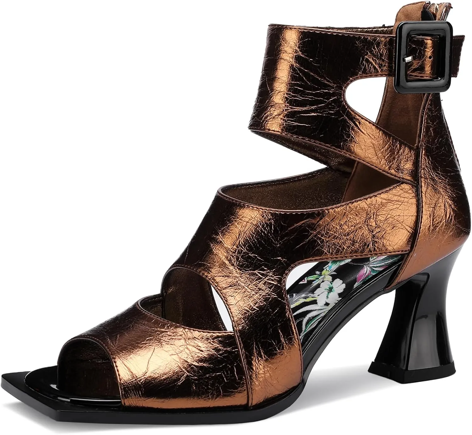 Chunky Gladiator Sandals for Women Summer Peep Toe Stylish Sexy Shoes Dressy Comfortable Strappy High Heels Elegantes Sparkly Buckle Wedge Ladies Formal 3 Inch Pumps