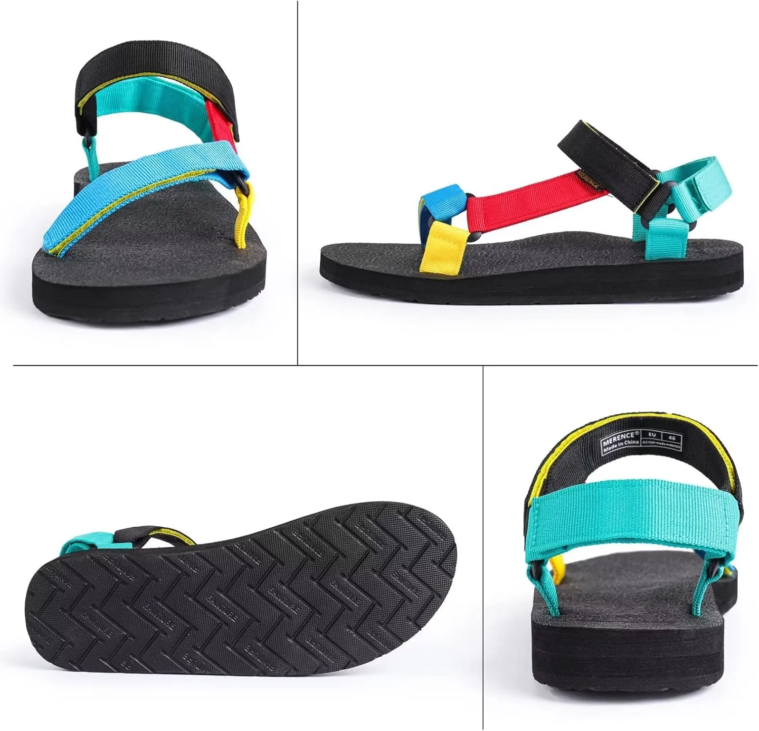 CIOR Men's Sport Sandals Hiking Sandals with Arch Support Yoga Mat Insole Outdoor Light Weight Water Shoes