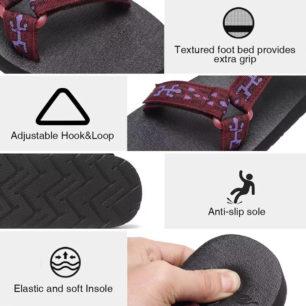 CIOR Women's Sport Sandals Hiking Sandals with Arch Support Yoga Mat Insole Outdoor Light Weight Water Shoes