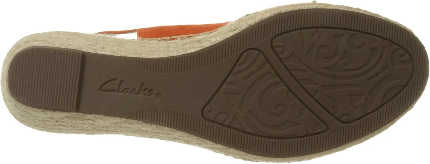 Clarks Womens Petrina Bianca Applique Espadrilles