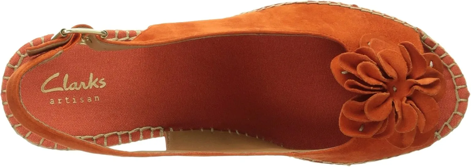 Clarks Womens Petrina Bianca Applique Espadrilles