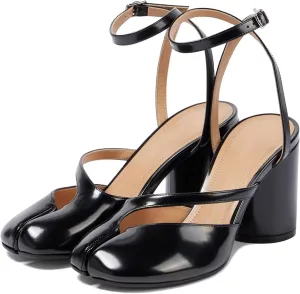 ClassicSter Split Toe Shoes Women Chunky High Heel Ankle Strap Japanese Tabi Shoes Block Slingback Heels Pumps