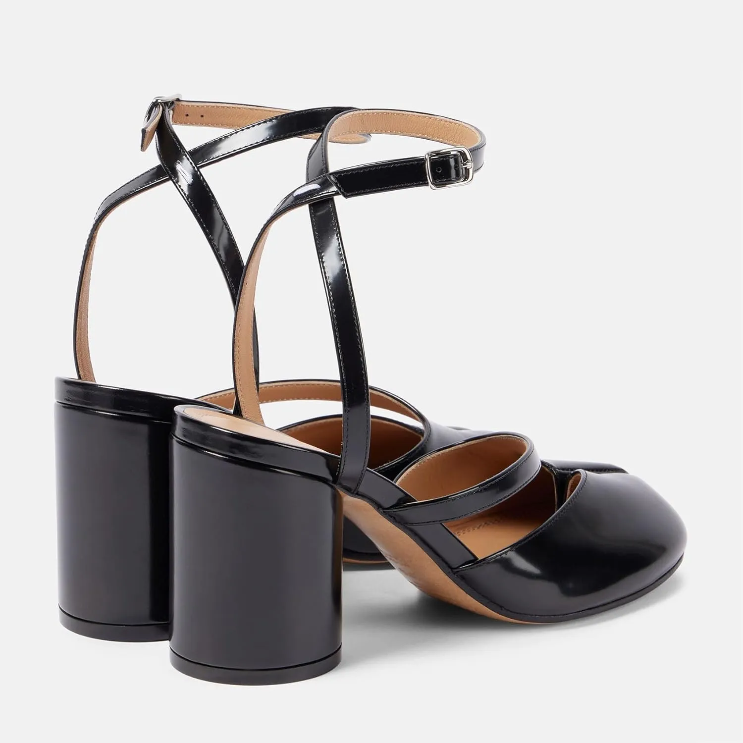 ClassicSter Split Toe Shoes Women Chunky High Heel Ankle Strap Japanese Tabi Shoes Block Slingback Heels Pumps