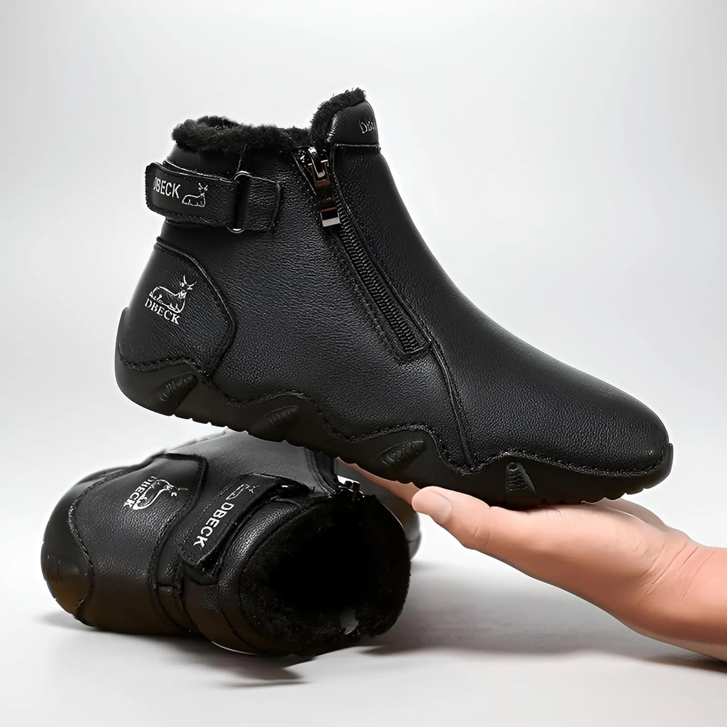 Climatelight Women's Waterproof Winter Snow Boots For Outdoor Commuting Driving Shoes Fleece Fashion Casual Suede Boots