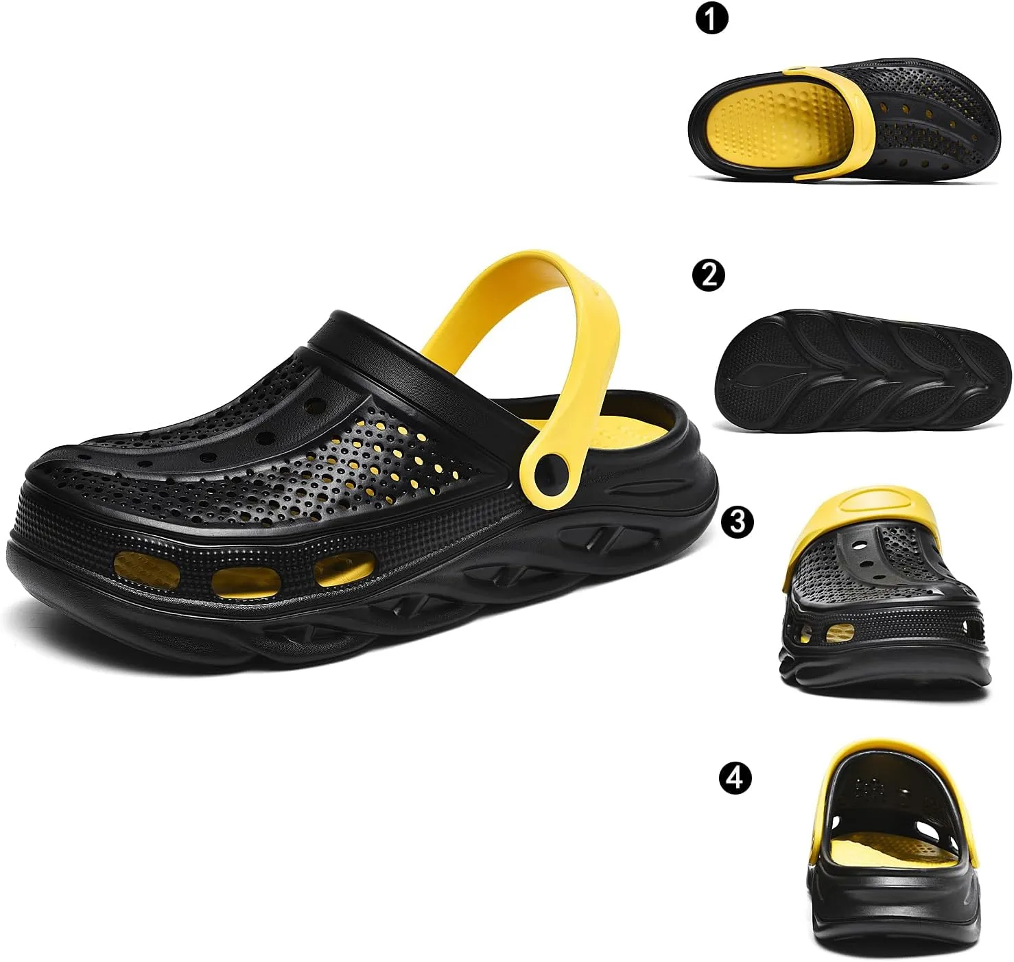 clootess Arch Support Garden Clogs Orthopedic Shoes for Women and Men Sandals Pillow Recovery Fasciitis Feet Insoles