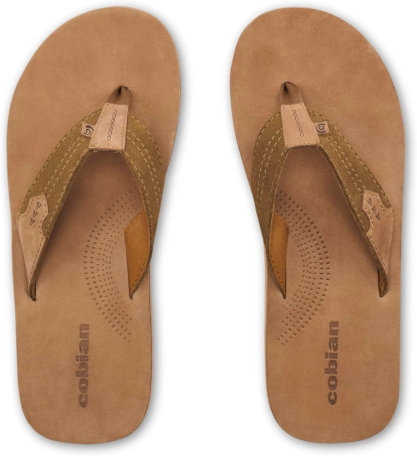 Cobian Campo Del Sol Lazo Sandals for Men – Premium Leather Flip-Flops with Arch Support – Western-Ispired Footwear for Casual Look