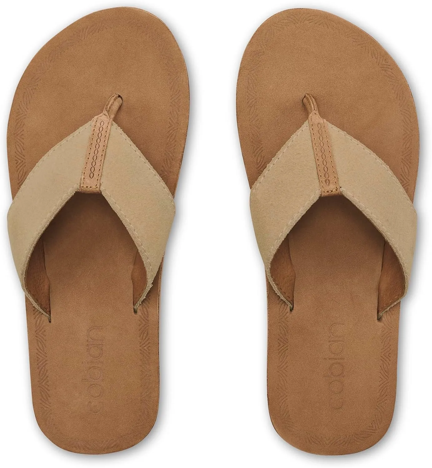 Cobian Campo Del Sol Paloma Sandals for Women – Low Wedge Premium Leather Flip-Flops with Suede Strap – Comfortable Casual Slip-On Footwear