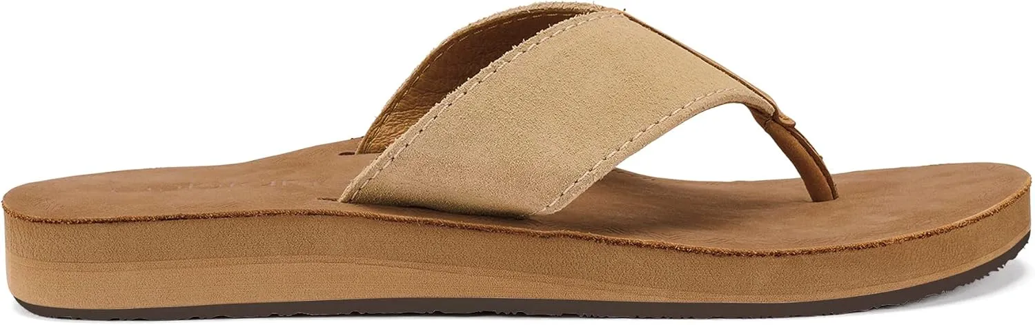 Cobian Campo Del Sol Paloma Sandals for Women – Low Wedge Premium Leather Flip-Flops with Suede Strap – Comfortable Casual Slip-On Footwear