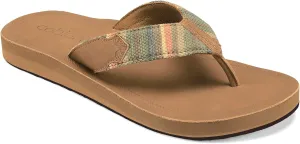 Cobian Campo Del Sol Sayulita Sandals for Women – Premium Leather Flip-Flops with Hand-Woven Textile Straps – Comfortable Casual Slip-On Footwear