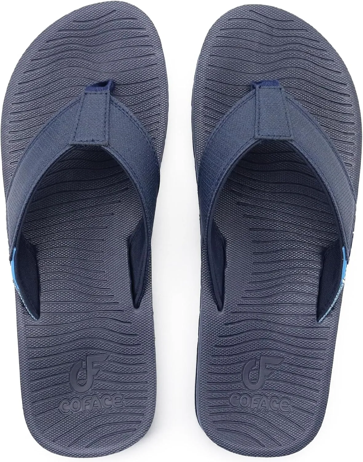 COFACE Flip Flops for Men with Arch Support Mens Sport Beach Thong-Sandals Outdoor 2025 Summer Leather Sandal for Man