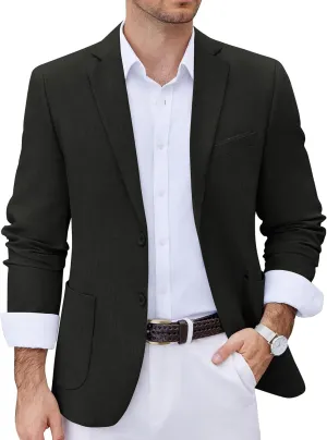 COOFANDY Men's Casual Blazer Two Button Sport Coats Lightweight Printed Lining Suit Jacket