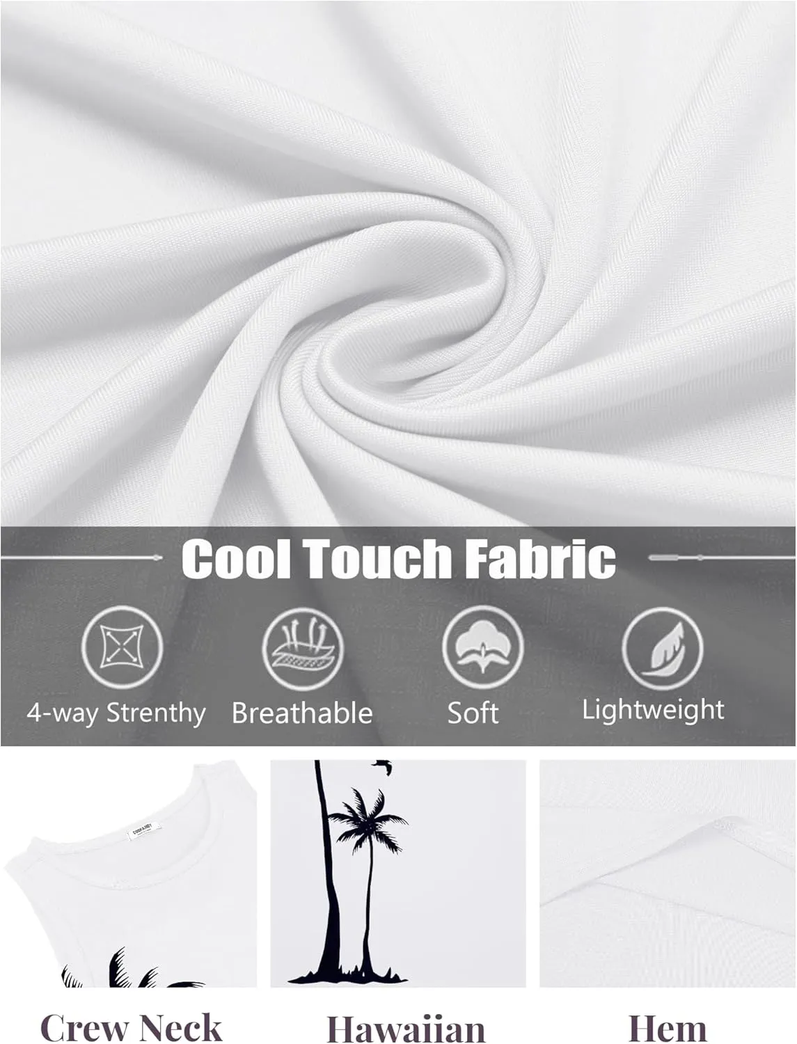 COOFANDY Mens Tank Tops Beach Summer Sleeveless Graphic T Shirts Palm Tree Vacation Quick Dry Muscle Tank