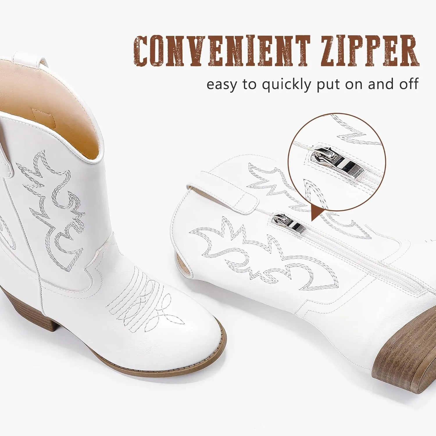Cowboy Boots for Girls Pointed Toe Kids Cowgirl Boots Mid Calf Western Youth Cowgirl Boots Horse Riding Party for Toddler Little Big Kids