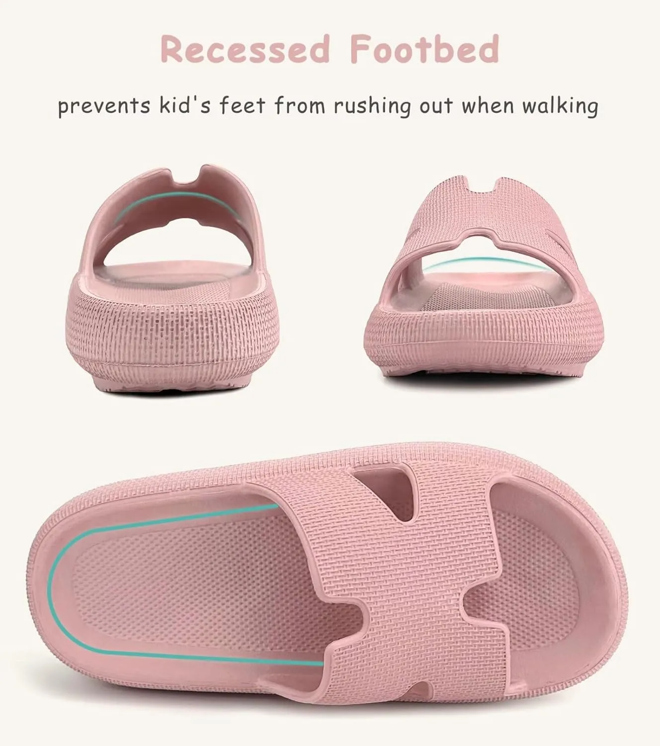 Cubufly Kids Cloud Slides Boys Girls Pillow Slippers Shower Slip on Slide Sandals