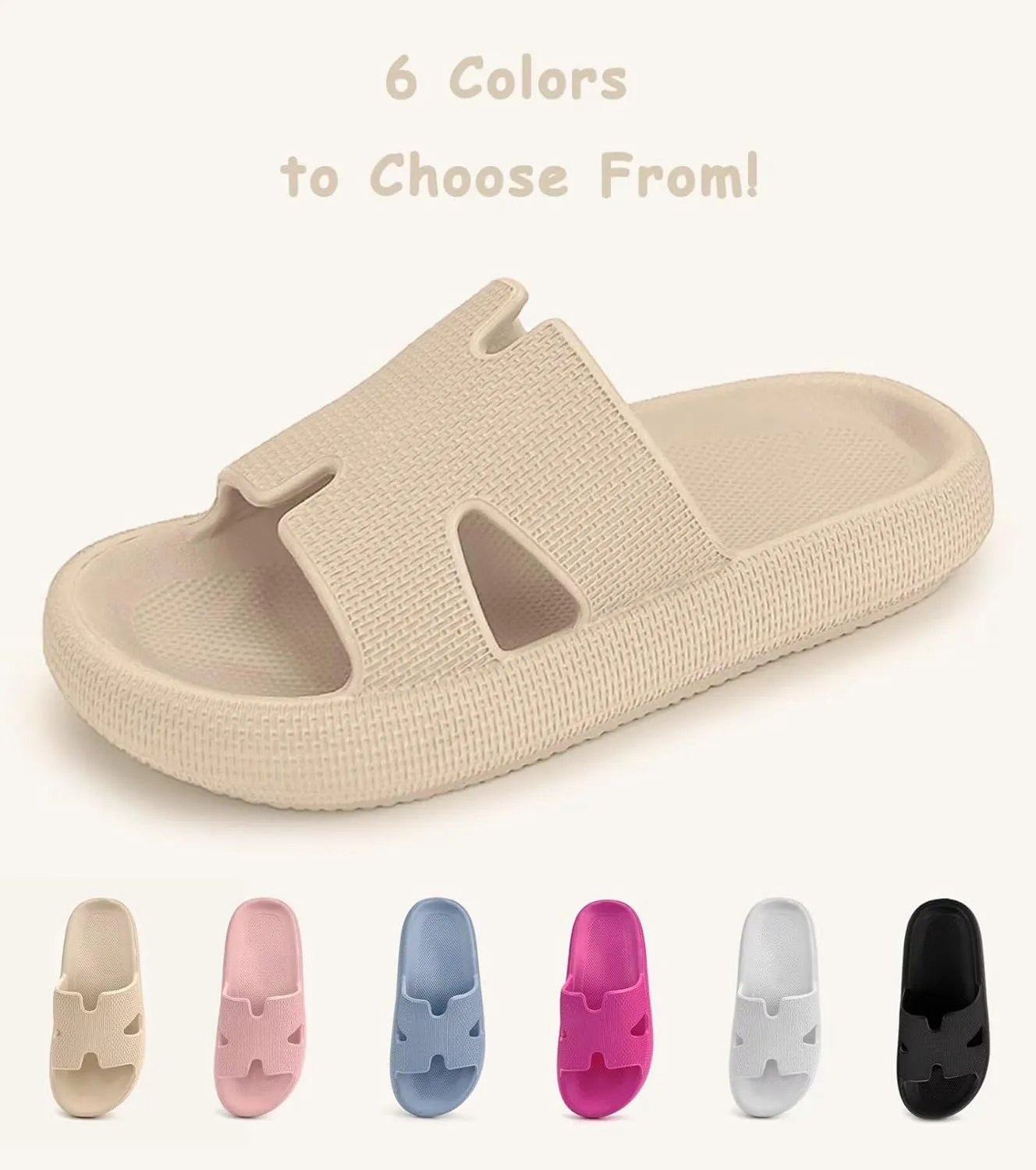 Cubufly Kids Cloud Slides Boys Girls Pillow Slippers Shower Slip on Slide Sandals