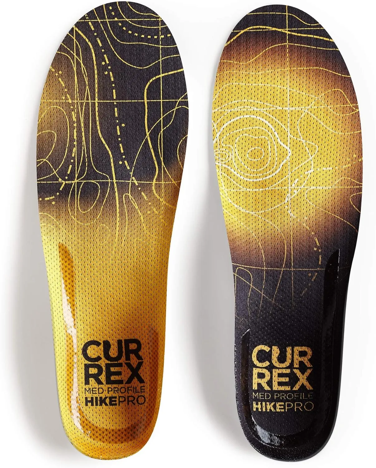 CURREX HikePro Insoles for Hiking Boots & Shoes – Shock Absorbing Inserts to Help Reduce Fatigue and Increase Performance – Anti-Slip Heel Surface forStability – for Men & Women – Medium Arch, Large