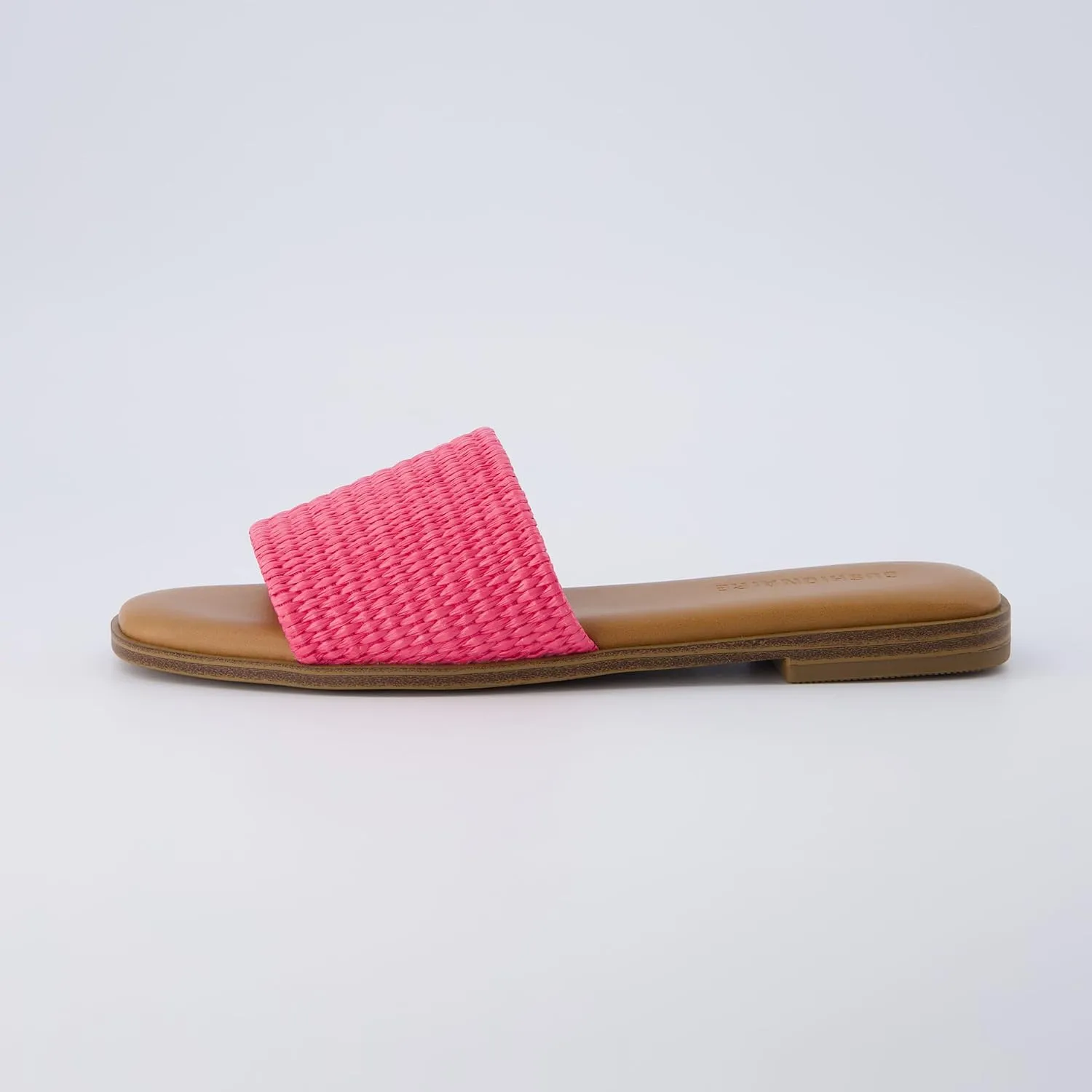CUSHIONAIRE Women's Sesame raffia slide sandal  Memory Foam, Wide Widths Available