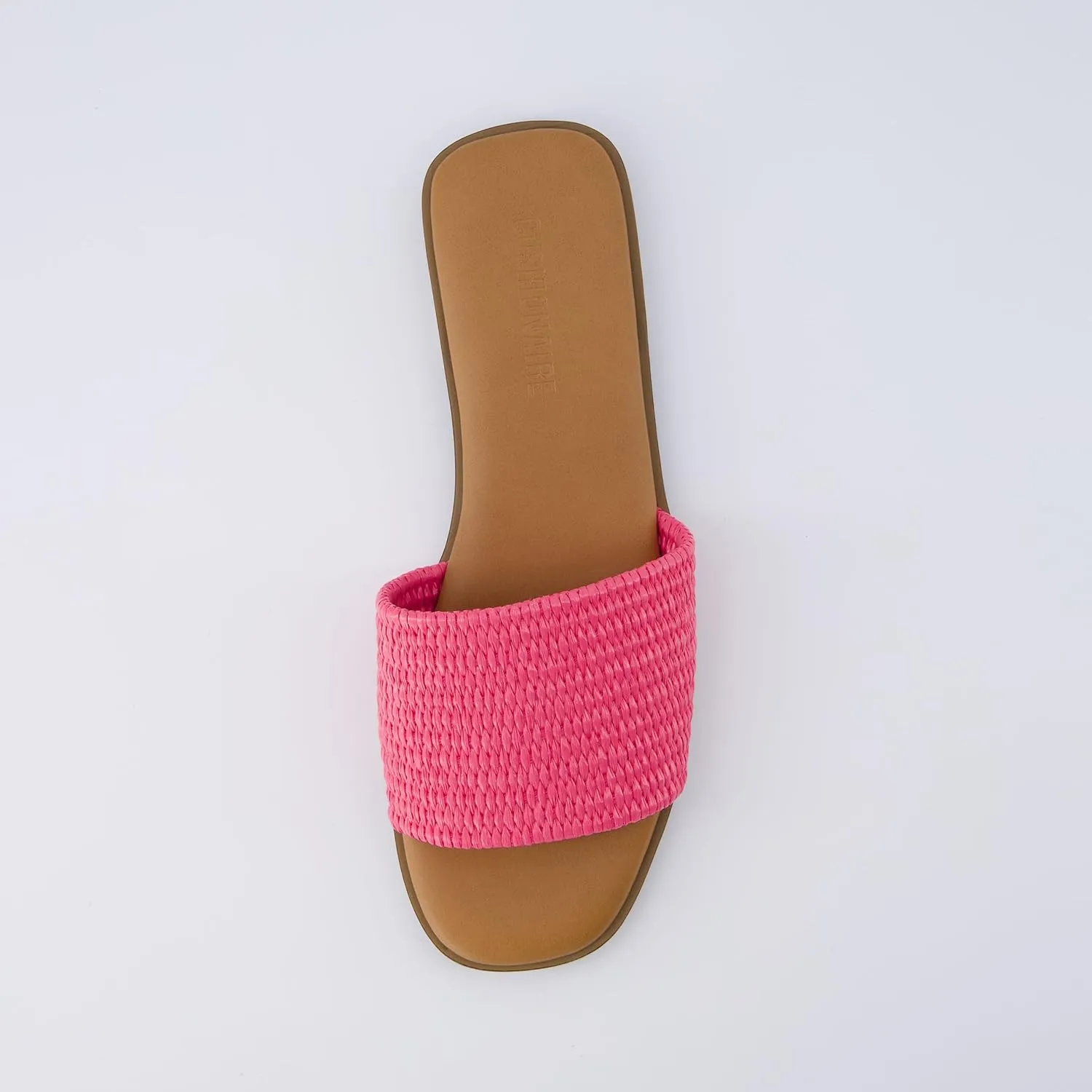 CUSHIONAIRE Women's Sesame raffia slide sandal  Memory Foam, Wide Widths Available