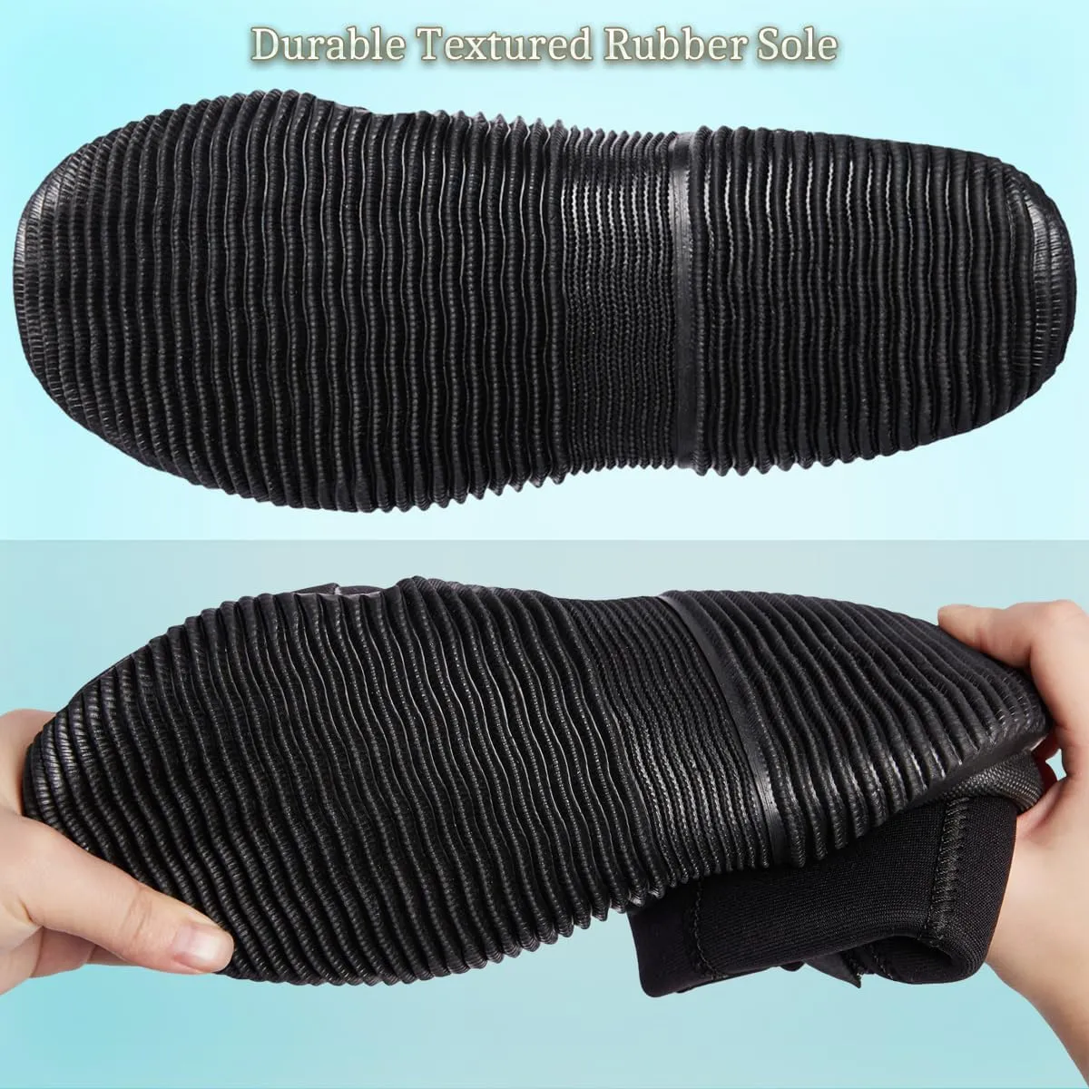 Dive Boots with Anti-Slip Sole 5mm Neoprene Diving Boots Water Boots for Men Women Neoprene Bootie for Snorkeling Scuba Diving Surfing Rafting Windsurfing