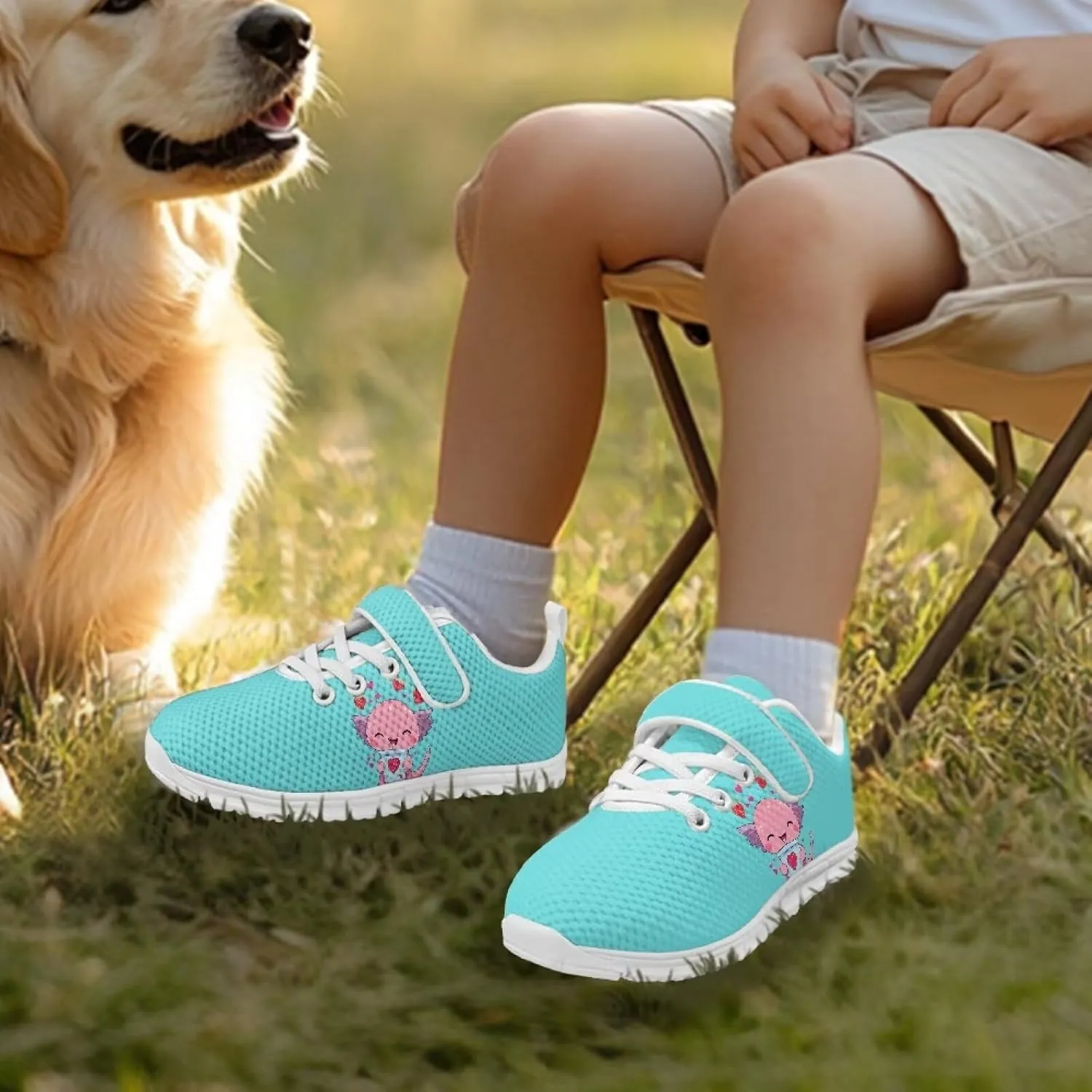 Doojoayie Little Girl Tennis Shoes School Sneakers for Girls Hook and Loop Footwear