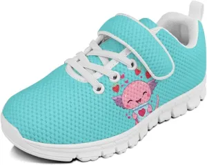 Doojoayie Little Girl Tennis Shoes School Sneakers for Girls Hook and Loop Footwear