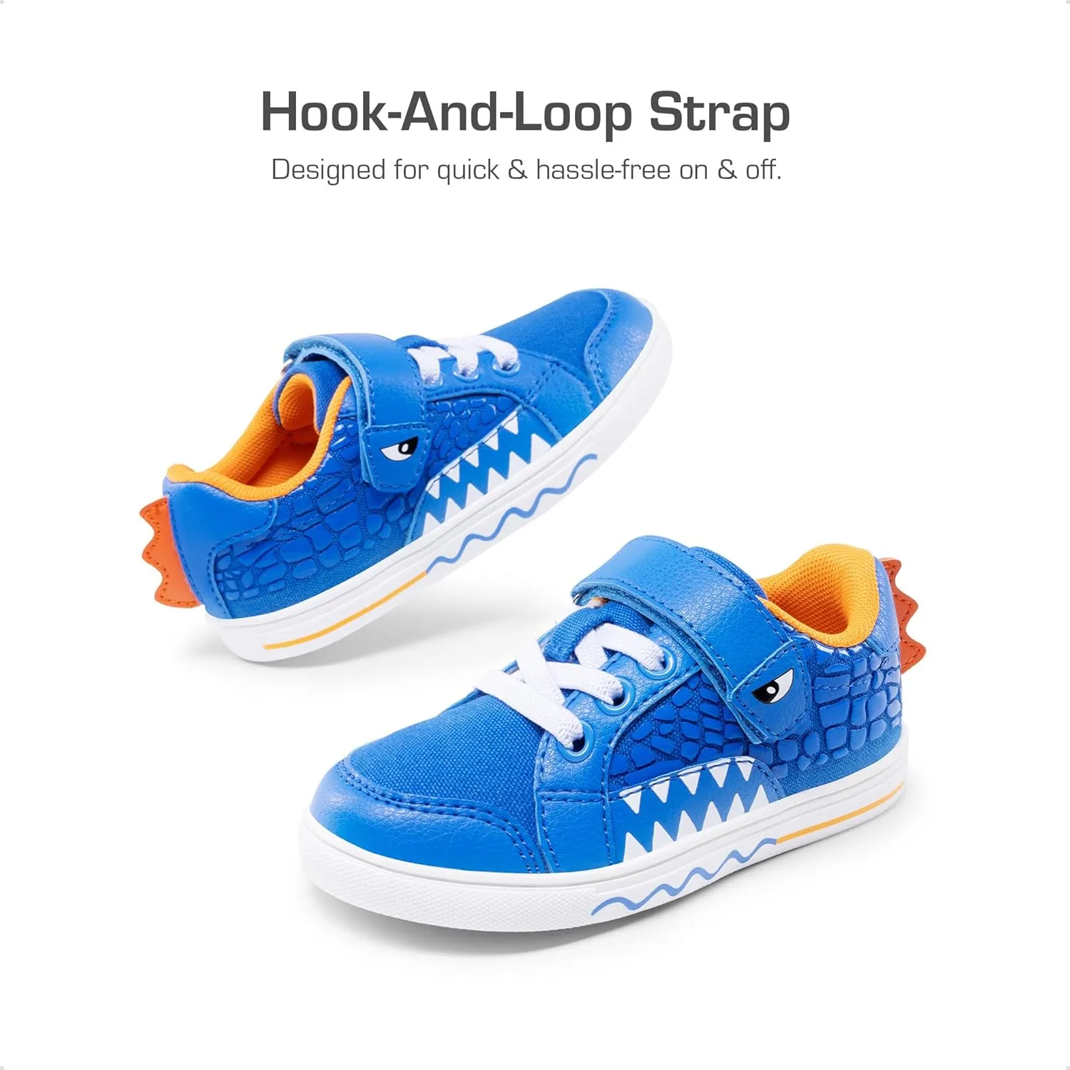 DREAM PAIRS Boys Sneakers Little Kids Toddler Shoes Storybook Causal Walking Shoes Non-Slip with Hook and Loop