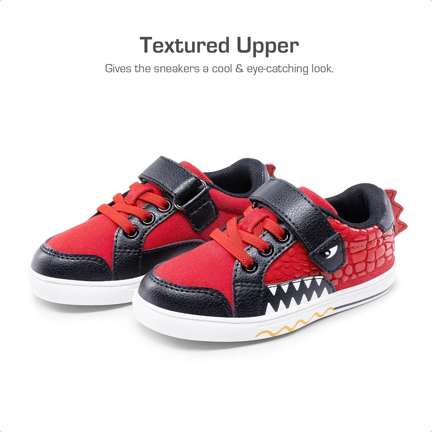 DREAM PAIRS Boys Sneakers Little Kids Toddler Shoes Storybook Causal Walking Shoes Non-Slip with Hook and Loop