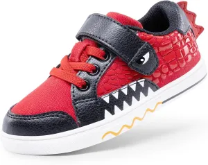 DREAM PAIRS Boys Sneakers Little Kids Toddler Shoes Storybook Causal Walking Shoes Non-Slip with Hook and Loop