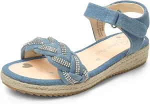 DREAM PAIRS Girls Espadrille Flatform Platform Wedge Open Toe Summer Sandals for Little Kid, Big Kid, Casual, Vacation or Formal Use