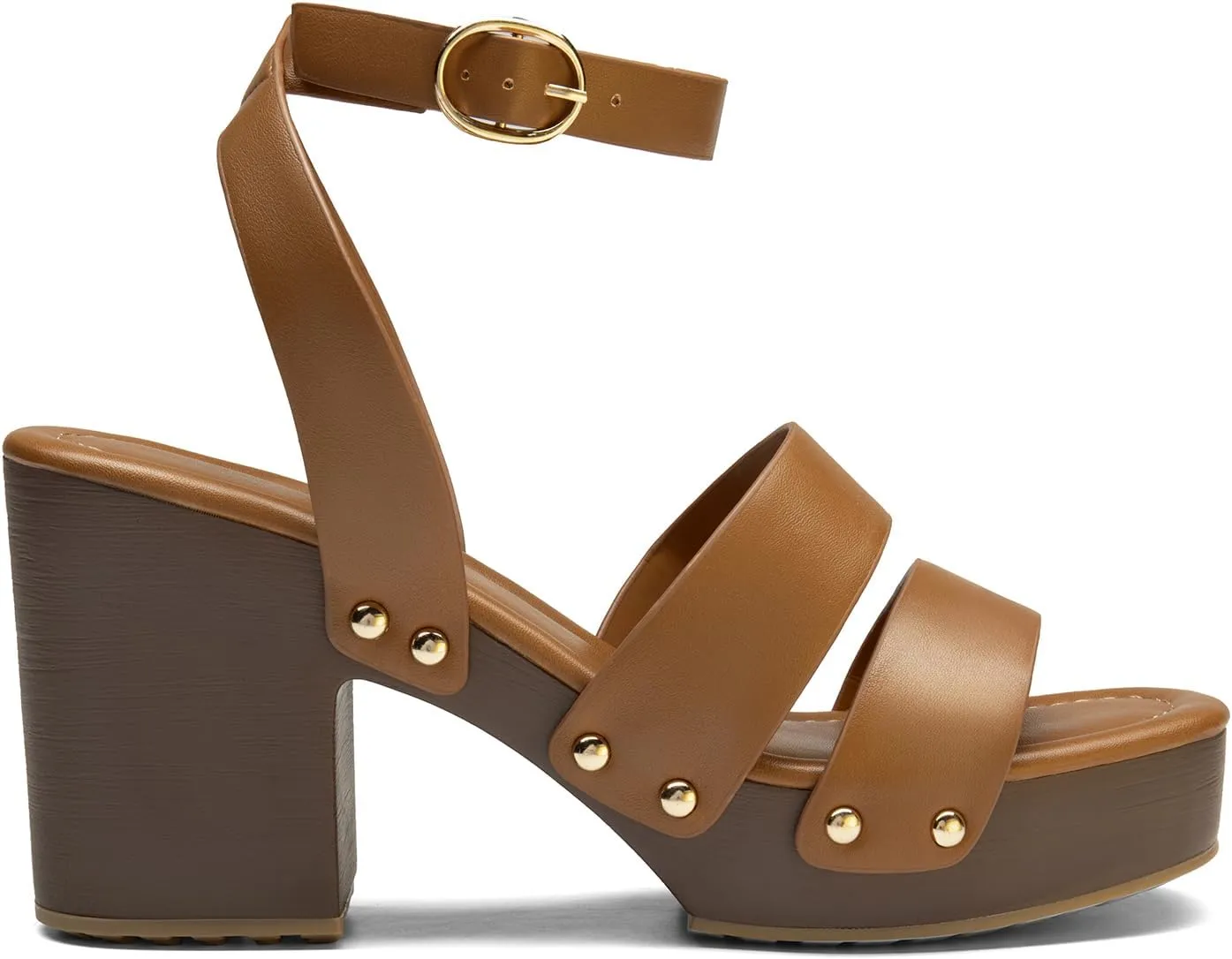 DREAM PAIRS Women's Chunky Platform Ankle Multi Strappy Heels Round Open Toe Summer Sandals