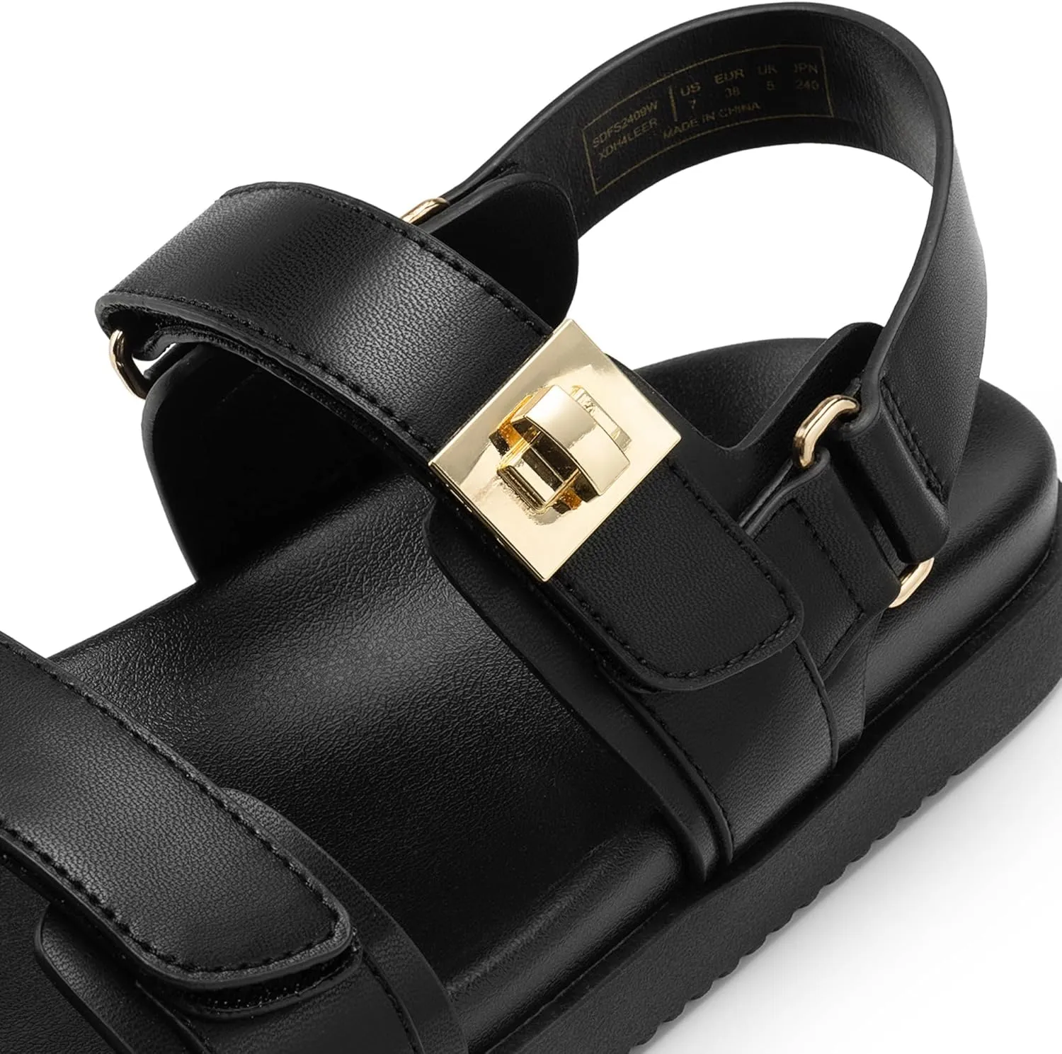 DREAM PAIRS Women's Comfortable Open Toe Flat Sandals Fashion One Band Summer Dessy Sandals