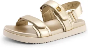 DREAM PAIRS Women's Comfortable Open Toe Flat Sandals Fashion One Band Summer Dessy Sandals