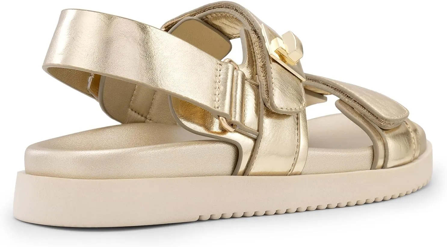 DREAM PAIRS Women's Comfortable Open Toe Flat Sandals Fashion One Band Summer Dessy Sandals