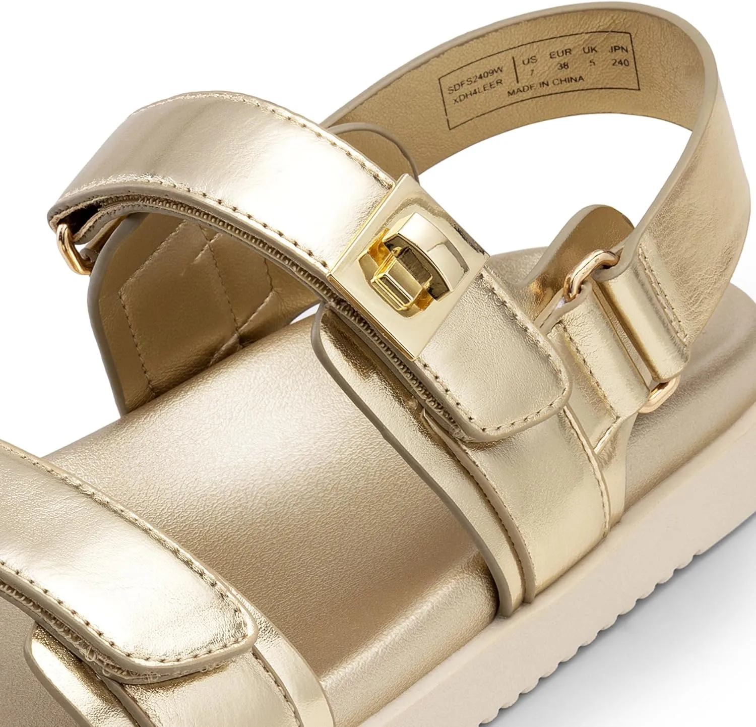 DREAM PAIRS Women's Comfortable Open Toe Flat Sandals Fashion One Band Summer Dessy Sandals