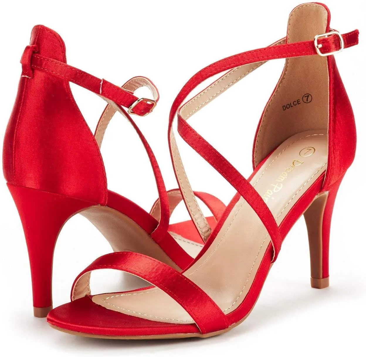 DREAM PAIRS Women's Dolce Fashion Stilettos Open Toe Pump Heel Sandals