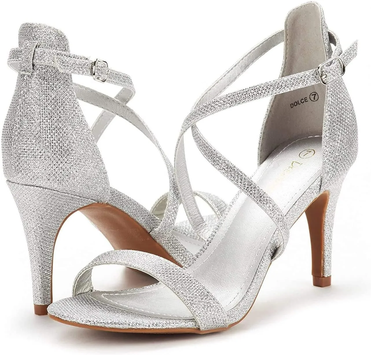 DREAM PAIRS Women's Dolce Fashion Stilettos Open Toe Pump Heel Sandals