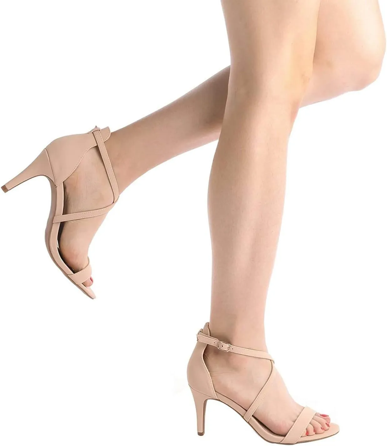 DREAM PAIRS Women's Dolce Fashion Stilettos Open Toe Pump Heel Sandals