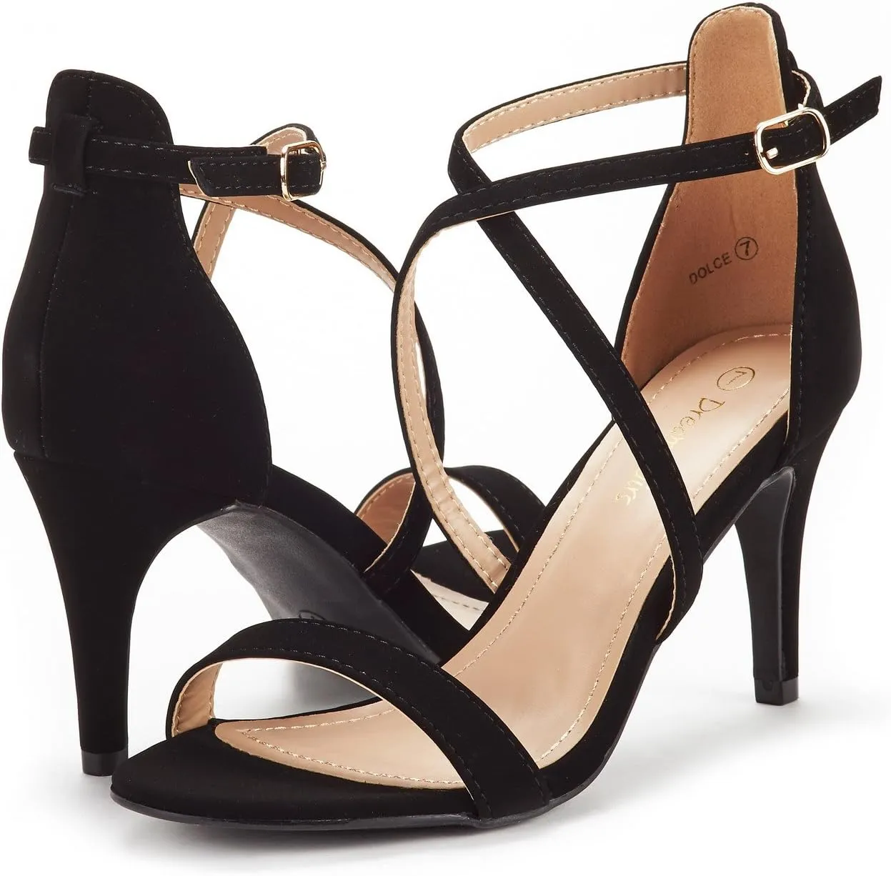 DREAM PAIRS Women's Dolce Fashion Stilettos Open Toe Pump Heel Sandals