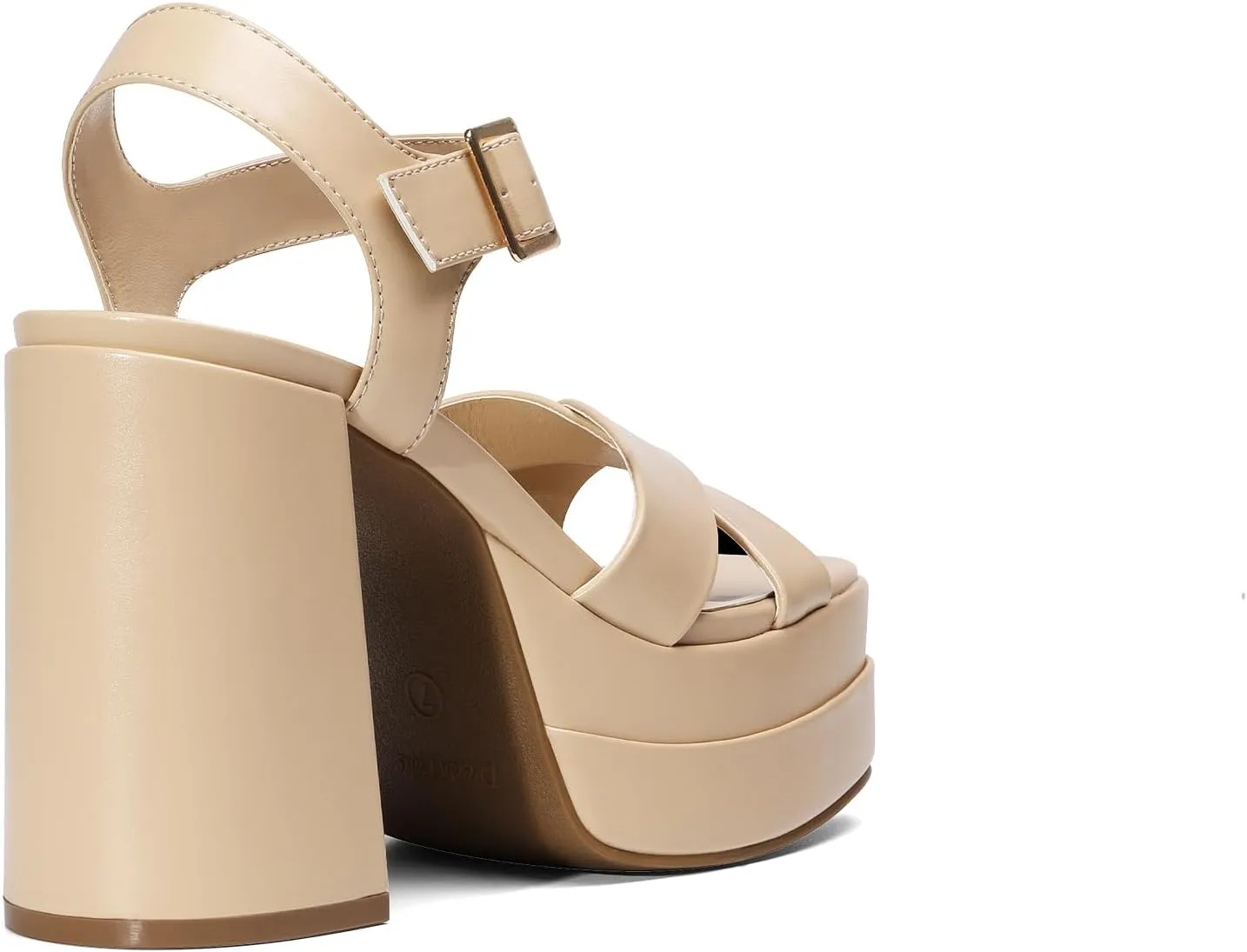 DREAM PAIRS Women's Platform Chunky Heels Square Open Toe Ankle Strap High Heeled Sandals Y2K Shoes for Party Brunch