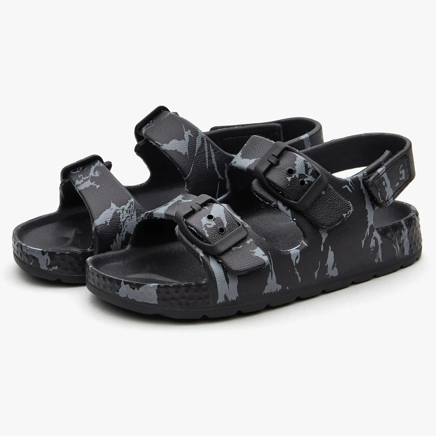 EasyStar Boys and Girls Lightweight Dual-Adjustable Sandal Buckles With Hook and Loop Heel Closure