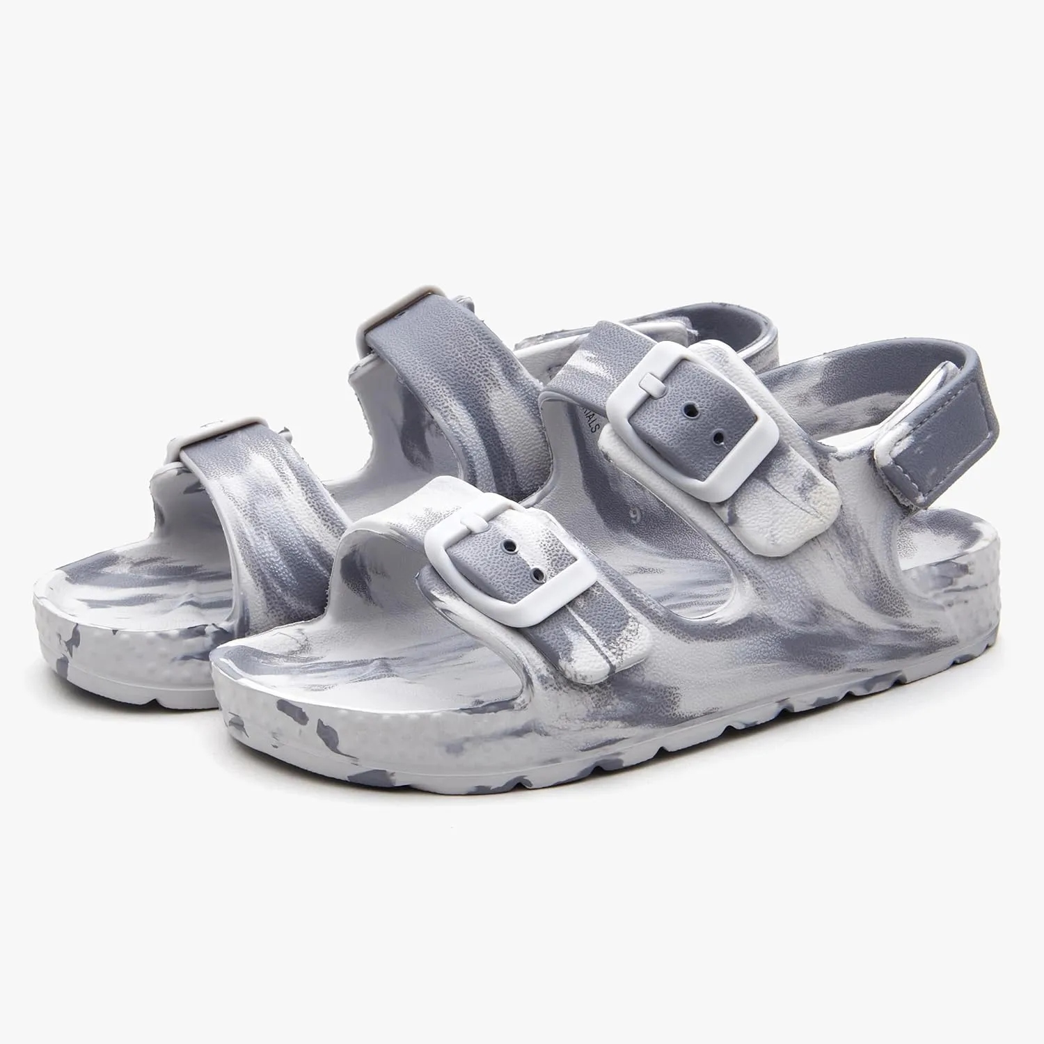 EasyStar Boys and Girls Lightweight Dual-Adjustable Sandal Buckles With Hook and Loop Heel Closure