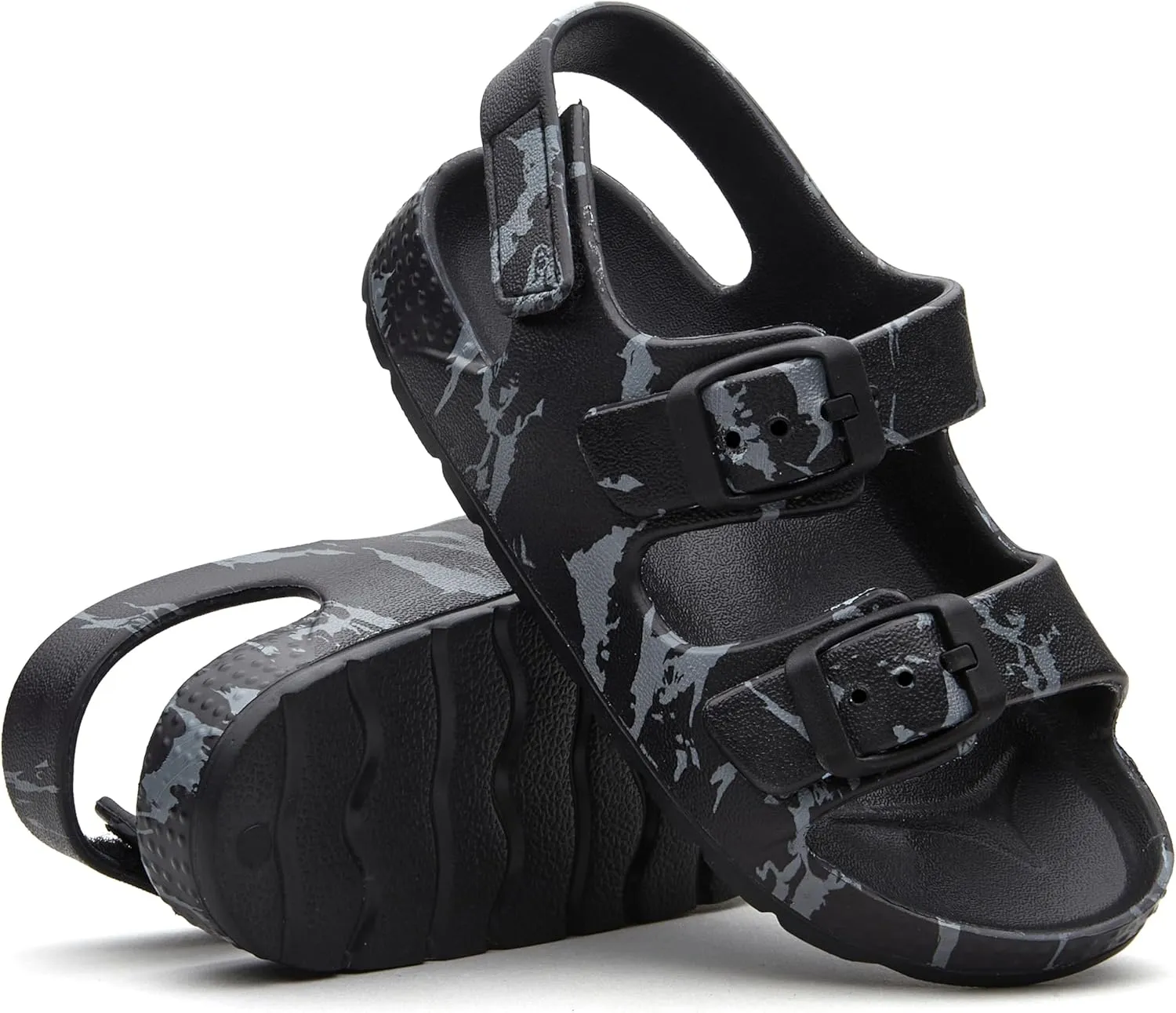 EasyStar Boys and Girls Lightweight Dual-Adjustable Sandal Buckles With Hook and Loop Heel Closure