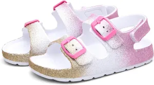 EasyStar Boys and Girls Lightweight Dual-Adjustable Sandal Buckles With Hook and Loop Heel Closure